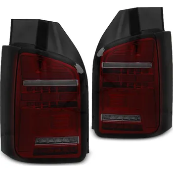 Zadní světlomet TUNING-TEC Zadní světla VW T6.1 20- dvojité dveře - červená/kouřová LED BAR SEQ