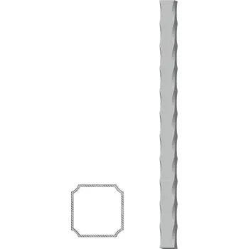 Příslušenství pro plot Uzavřený ocelový profil 40x40x2mm, zdobený po hranách, bez povrchové úpravy Délka: 1m