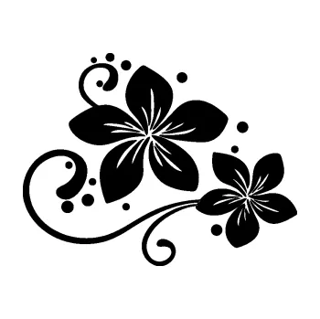 Samolepící dekorace SAMOLEPKA Květina dekor 035 pravá (01 - černá) NA AUTO, NÁLEPKA, FÓLIE, POLEP, TUNING, VLASTNÍ TEXT, TISK, AUTOSAMOLEPKY.cz, POLEPY, OBRÁZEK, LOGO, SAMOLEPKY