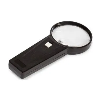 Lupa Ruční lupa s osvětlením 4D + 12D, 2x+4x