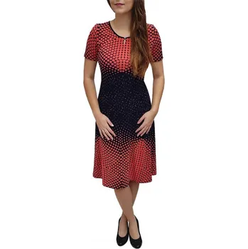 Dámské šaty Šaty Sabatti oranžové puntíky (princess) Velikosti Sabatti: 38