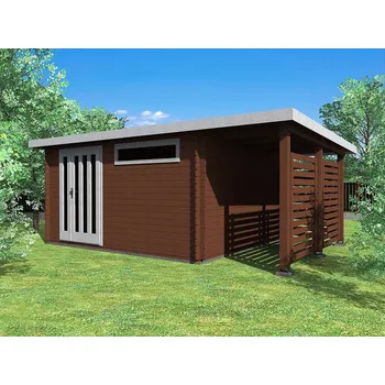 Zahradní domek Alfred DD 400x350 33 mm + přístavba