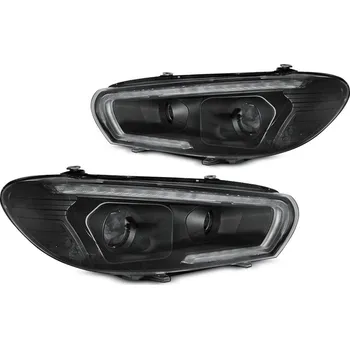 Přední světlomet TUNING-TEC Přední světla VW Scirocco 14-17 - černá LED SEQ