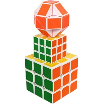 Hlavolam Rubikova kostka JieHui 3x3x3+snake 3-set bílý