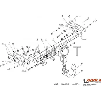 Tažné zařízení Tažné zařízení Volvo XC 70 bajonet