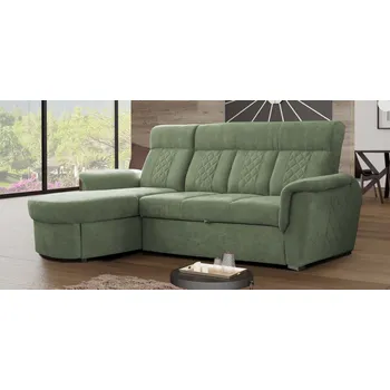 Sedací souprava ALFASHOP CALGARY I sedačka vysoká zelená ROH: LEVÝ