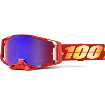 Motocyklové brýle 100% Armega Goggle Nuketown - red/blue lens