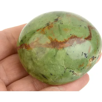 Přírodní kámen Chryzopras oblý kámen z Madagaskaru 124g