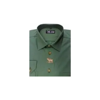 Pánská košile Luko Myslivecká košile s výšivkou jelena - dlouhý rukáv - Velikost 48