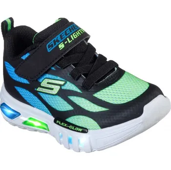 Chlapecké tenisky SKECHERS Flex Glow Dezlom černé/zelené/modré 22