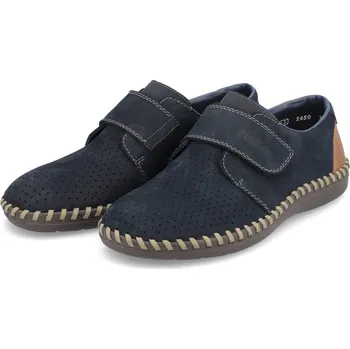 Pánské polobotky Pánské mokasíny B2450-14 Rieker modrá Barva: blau, Velikost: 45