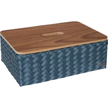 Úložný box HANDED BY Úložný koš s víkem Grand ideal & lid, steel blue