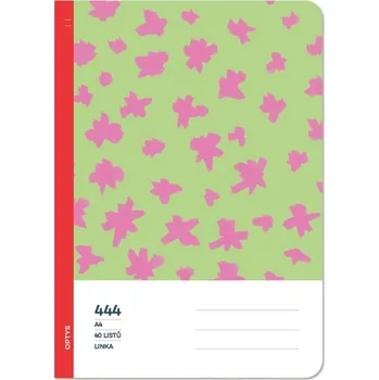Sešit Školní sešit 444 bezdřevý linka, kaňky, OP2113
