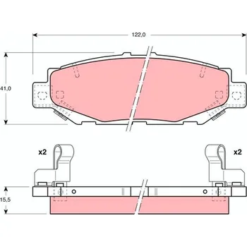Brzdová destička Sada brzdových destiček, kotoučová brzda TRW GDB1185