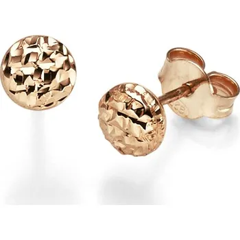 Náušnice Gravírované peckové náušnice Semila Materiál šperku: Růžové zlato
