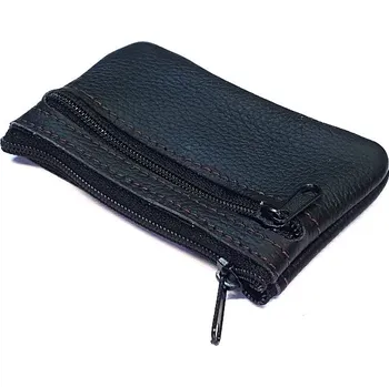 Kožená klíčenka obdélník malý (2 zipy)