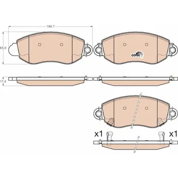 Brzdová destička Sada brzdových destiček, kotoučová brzda TRW GDB2006