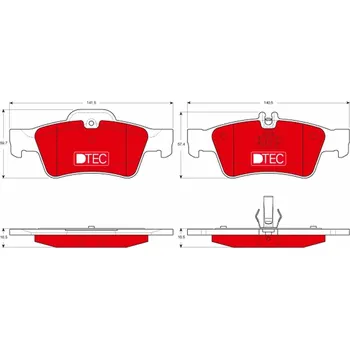 Autodíl Sada brzdových destiček, kotoučová brzda TRW GDB1546DTE