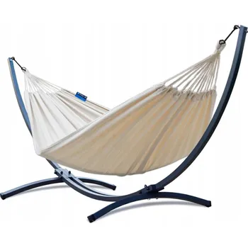 Houpací síť POTENZA ocelový rám GRANDE PREMIUM 220kg + houpací síť ROMA XL ecru 220x160