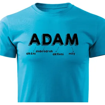 Pánské tričko Adam Barva: Tyrkysová, Velikost: XXXL