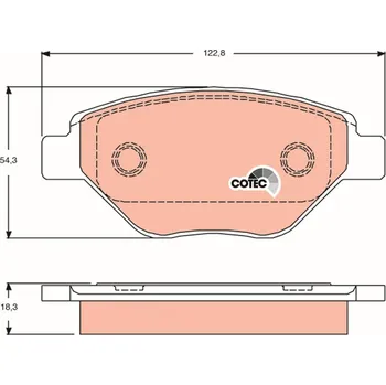 Brzdová destička Sada brzdových destiček, kotoučová brzda TRW GDB1571