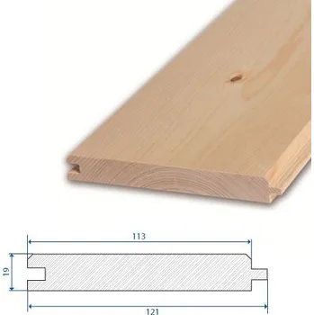 Obklad Palubka obkladová smrková A/B klasický profil / 19 x 121 x 4200 mm 6ks/324ks (ks=0,5082m2)