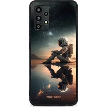 Lesklý kryt Mobiwear Glossy - Samsung Galaxy A32 4G - G003G Astronaut na samotce (Prémiové lesklé pouzdro, obal, kryt Mobiwear Glossy na mobil Samsung Galaxy A32 4G - G003G Astronaut na samotce, materiál Plast + TPU silikon - krytí po všech stranách,)