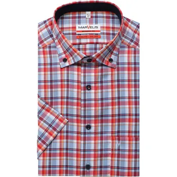 Pánská košile Marvelis společenská košile Modern Fit 7300 35 32 Červená 40
