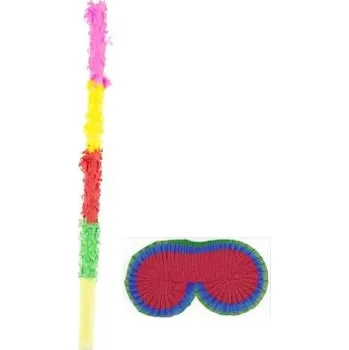 Piñata Sada - tyč na rozbíjení piňaty 59 x 2,5 cm s páskou na oči