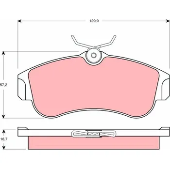 Brzdová destička Sada brzdových destiček, kotoučová brzda TRW GDB3271