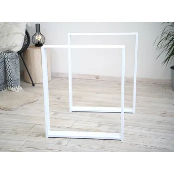 Stolová podnož Treesome Úzká Železná Industrial Podnož Stolová Noha 2ks Bílá Rozměr: Š 80 x V 72 cm