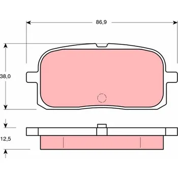 Brzdová destička Sada brzdových destiček, kotoučová brzda TRW GDB3225