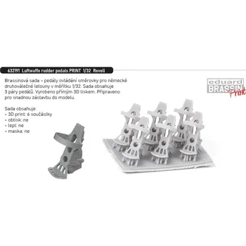 Plastikový model Eduard 1/32 Luftwaffe rudder pedals PRINT