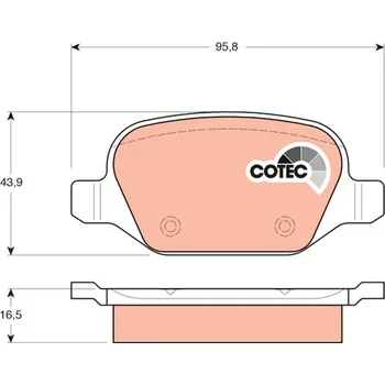 Brzdová destička Sada brzdových destiček, kotoučová brzda TRW GDB1396