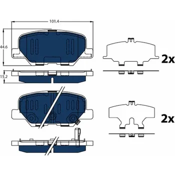 Brzdová destička Sada brzdových destiček, kotoučová brzda TRW GDB3583BTE