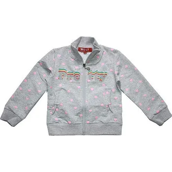 Dívčí mikina s potiskem WOLF 340/1 šedá vel. 98 ( )