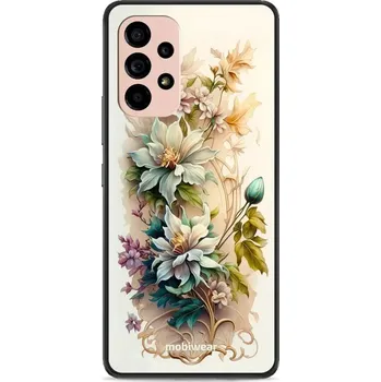 Pouzdro na mobilní telefon Lesklý kryt Mobiwear Glossy - Samsung Galaxy A53 5G - G014G Krémové květy (Prémiové lesklé pouzdro, obal, kryt Mobiwear Glossy na mobil Samsung Galaxy A53 5G - G014G Krémové květy, materiál Plast + TPU silikon - krytí po všech stranách, neošoupatelný)