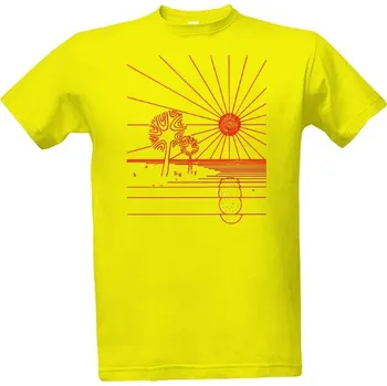 Pánské tričko Tričko s potiskem Slunečný ostrov červený pánské