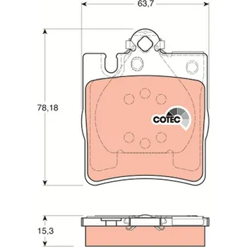 Brzdová destička Sada brzdových destiček, kotoučová brzda TRW GDB1334