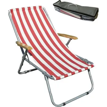 Zahradní nábytek Hliníkové lehátko - červená