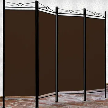 Paraván Paraván kovový 4 dílný - hnědá
