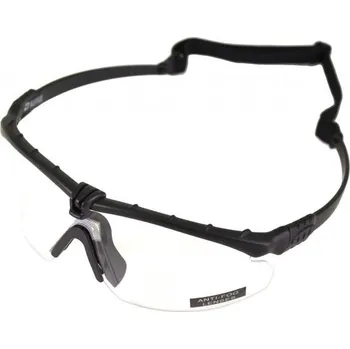 Airsoft NUPROL NUPROL ochranné brýle BATTLE PRO'S (s vložkou), čirá skla - Černá