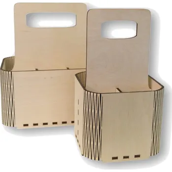 Nosič 6 ks pivních láhví/plechovek „oblý“ (nosič lahví z překližky)