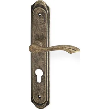 Dveřní kování ACT servis - Rustik Provedení: PZ (vložkový zámek), Povrch: AN - antik bronz, Rozteč: 90 mm