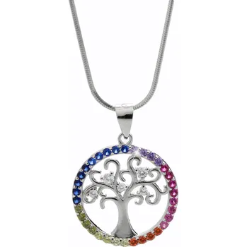 Náhrdelník Náhrdelník srtrom s barevným obtahem - FashionM.cz