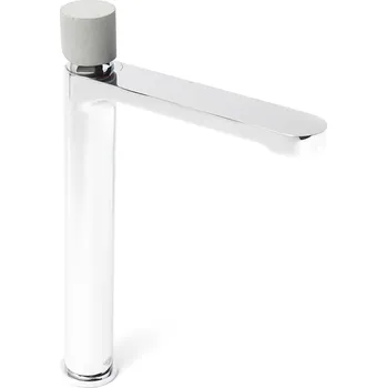 Vodovodní baterie Vysoká umyvadlová baterie SAT Fusion bez výpusti páka beton SATBSFU285B