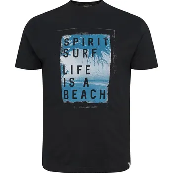 Pánské tričko NORTH 56°4 černé potisk 5XL - 8XL krátký rukáv NORTH 56°4 ODE-NO-31327-0099 - 5XL