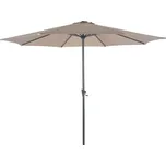 Velký slunečník na terasu kulatý s tyčí uprostřed, béžový, průměr 4 m