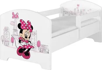 Dětská postel BabyBoo 160 x 80 cm Disney Minnie Paris bez matrace bílá