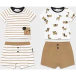 Kojenecký chlapecký čtyřkomplet Mayoral 1646-35 bílá, hnědá Rozměr: 4 - 6 měsíců, 70 cm